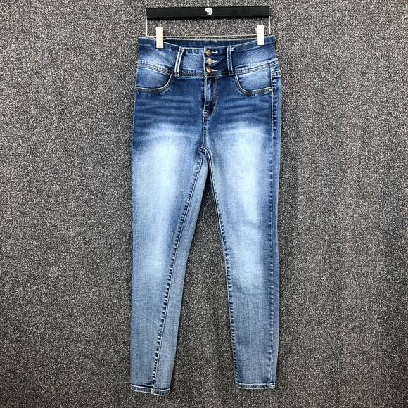 Wallflower Women's Skinny Jeans Size 9 Reg Blue Light Wash - Picture 1 of 10
